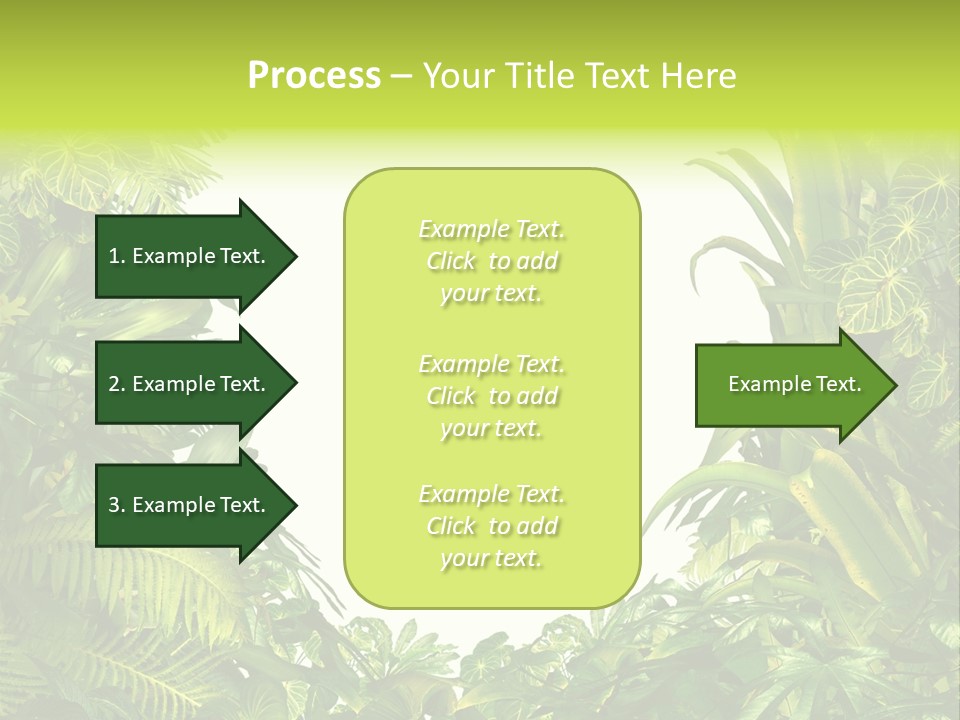 Tropical Plants Garden Blank Space PowerPoint Template