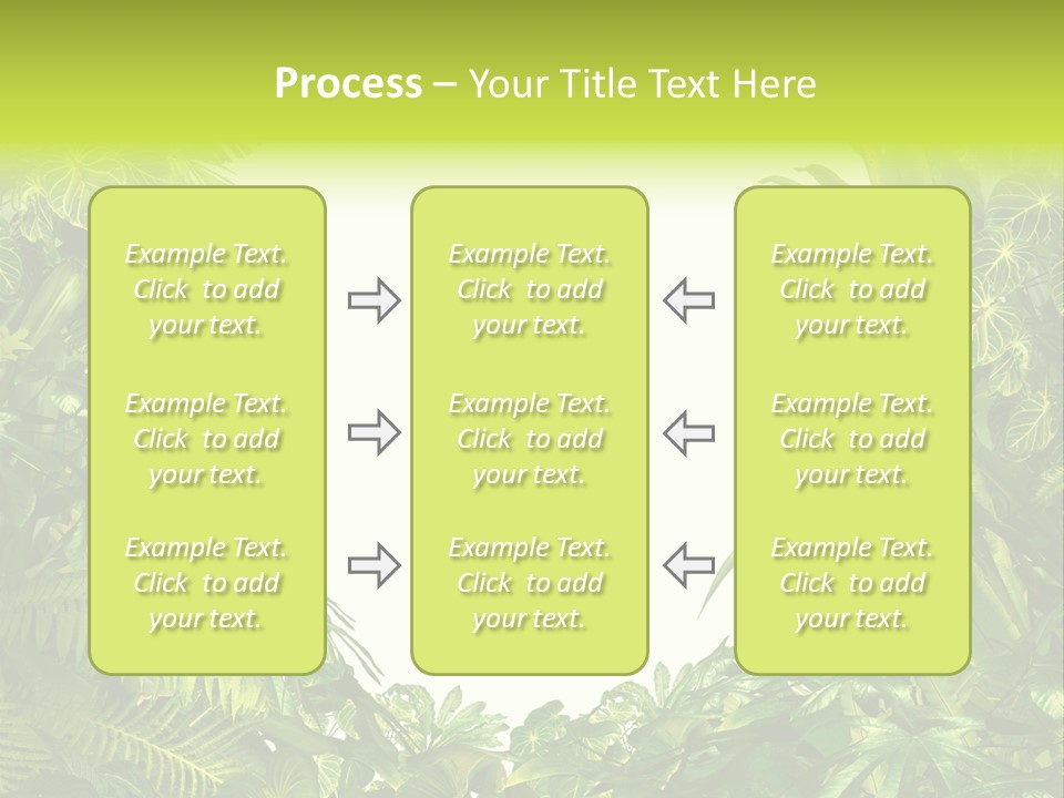 Tropical Plants Garden Blank Space PowerPoint Template
