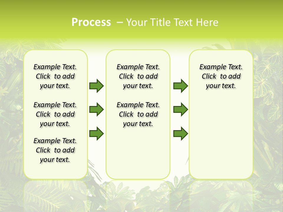 Tropical Plants Garden Blank Space PowerPoint Template