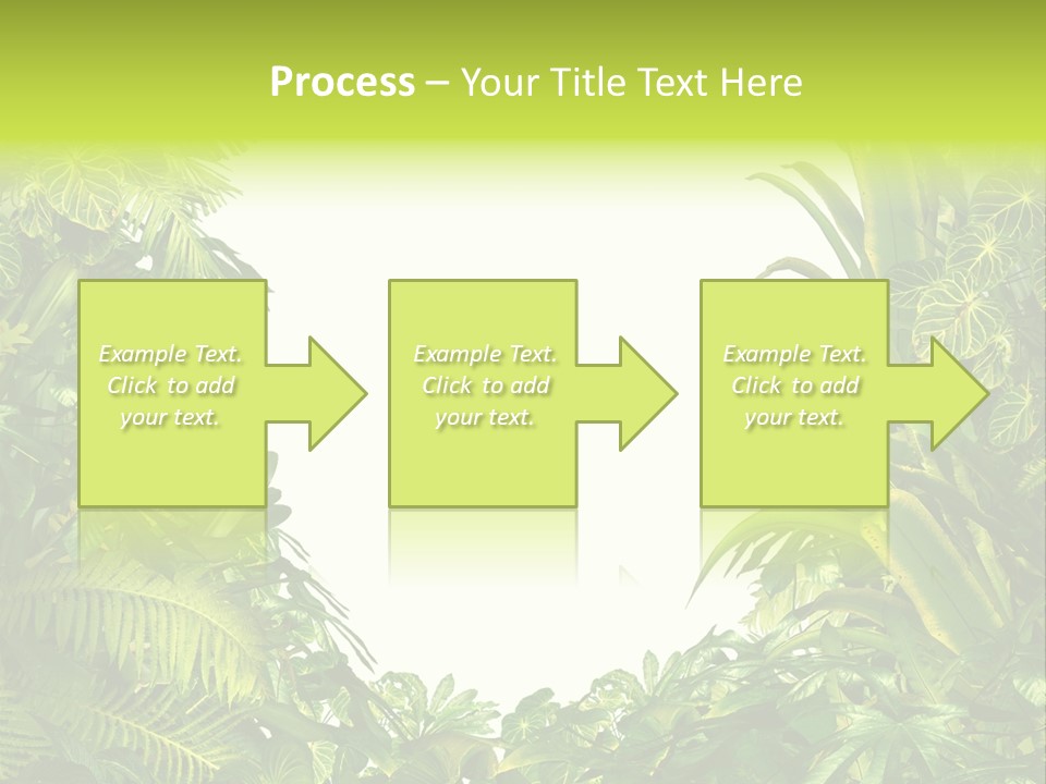 Tropical Plants Garden Blank Space PowerPoint Template
