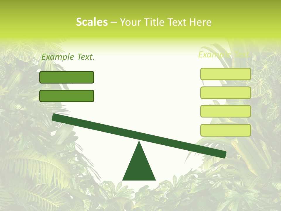 Tropical Plants Garden Blank Space PowerPoint Template