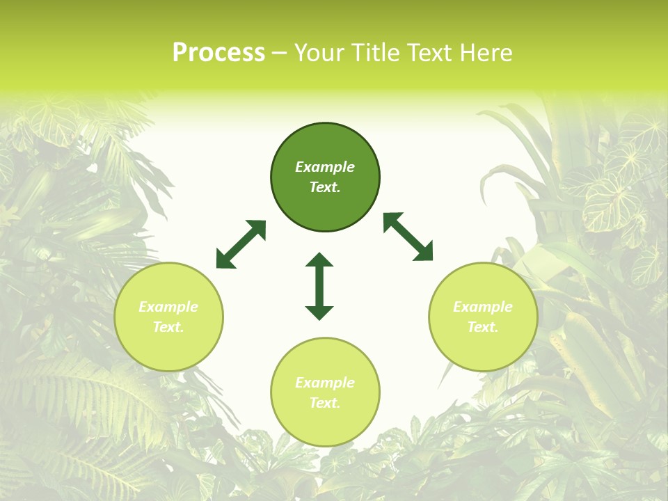 Tropical Plants Garden Blank Space PowerPoint Template