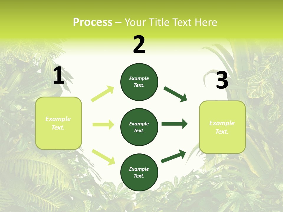 Tropical Plants Garden Blank Space PowerPoint Template