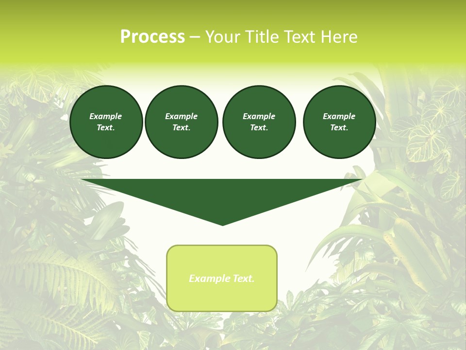Tropical Plants Garden Blank Space PowerPoint Template