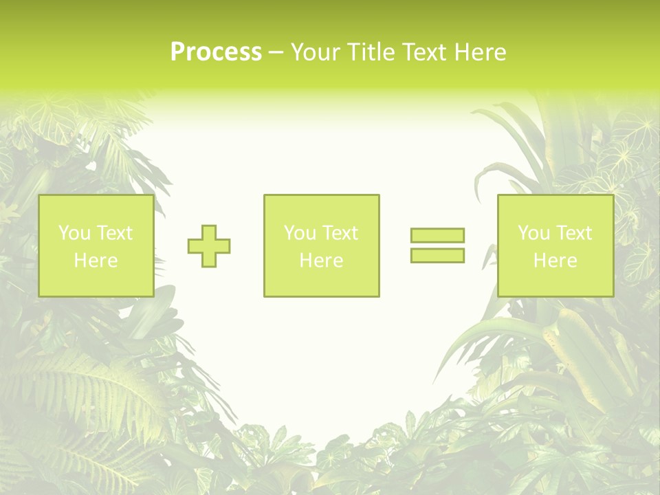 Tropical Plants Garden Blank Space PowerPoint Template