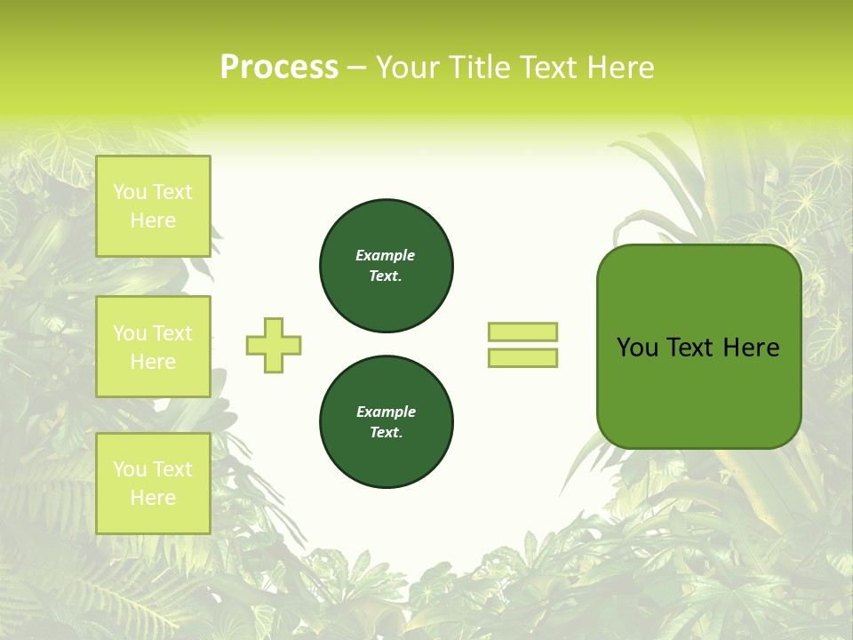 Tropical Plants Garden Blank Space PowerPoint Template