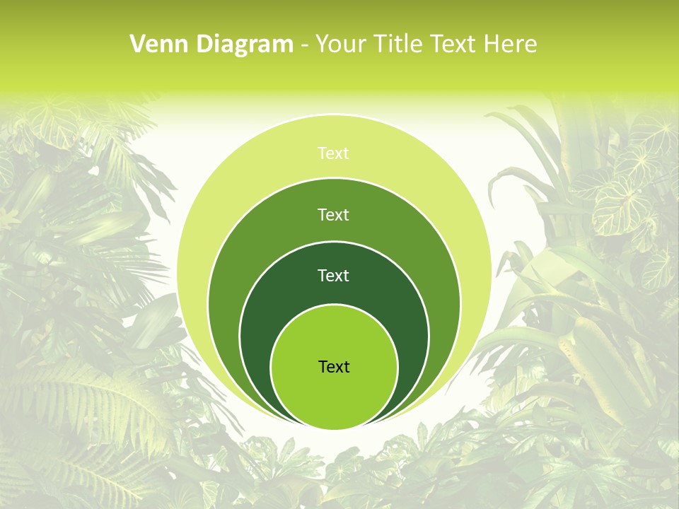 Tropical Plants Garden Blank Space PowerPoint Template
