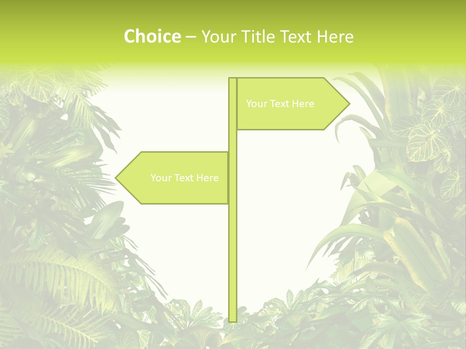 Tropical Plants Garden Blank Space PowerPoint Template