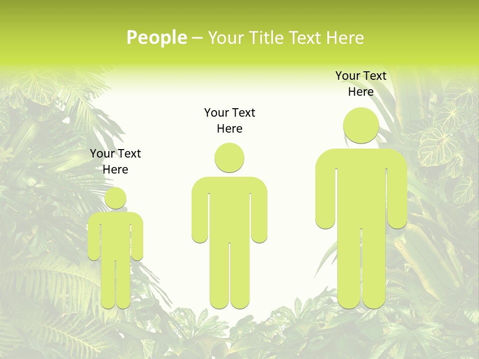 Tropical Plants Garden Blank Space PowerPoint Template