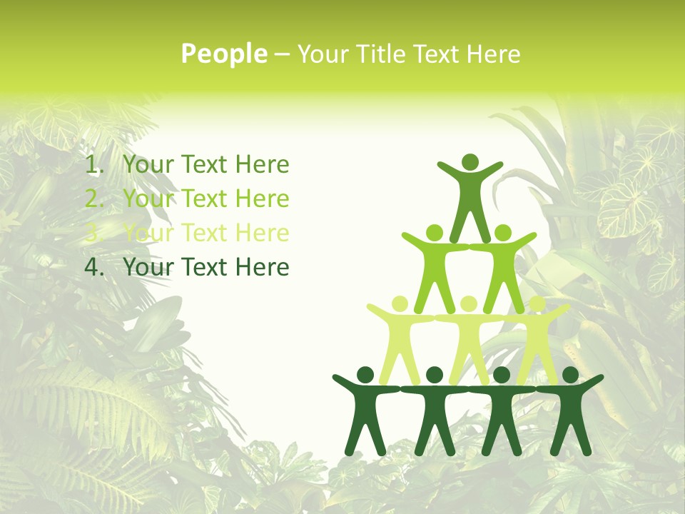 Tropical Plants Garden Blank Space PowerPoint Template