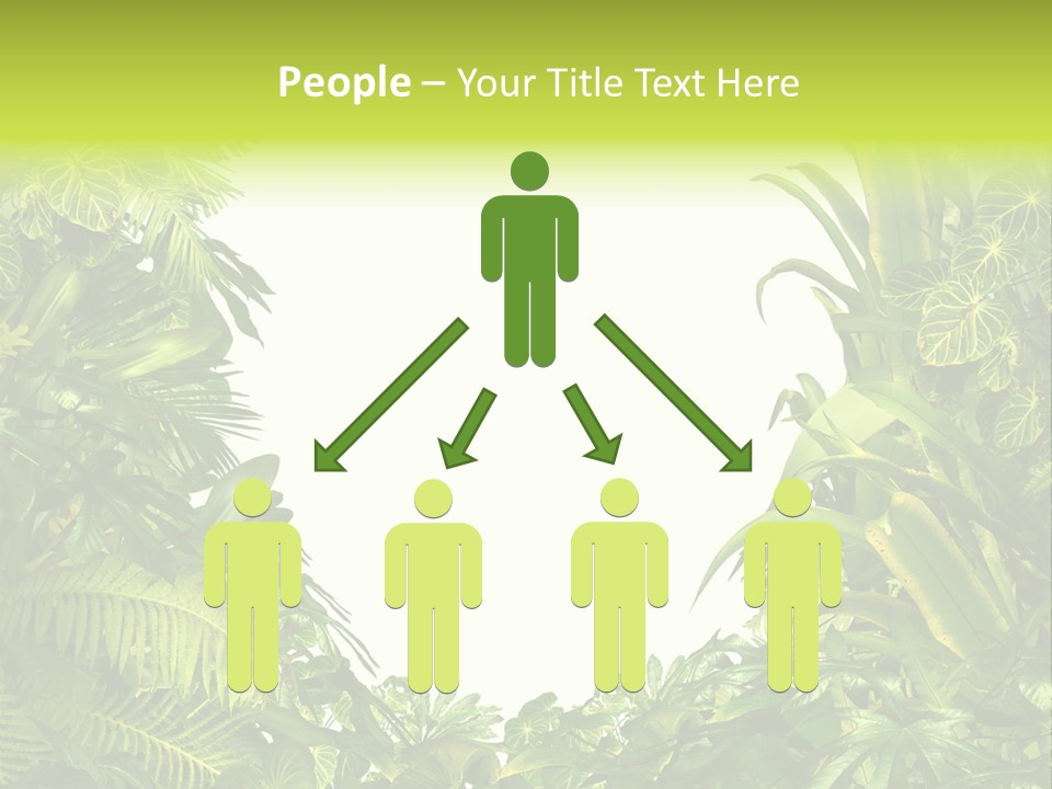 Tropical Plants Garden Blank Space PowerPoint Template