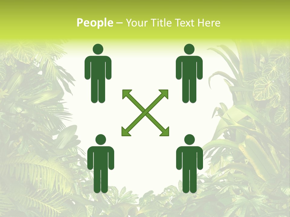 Tropical Plants Garden Blank Space PowerPoint Template