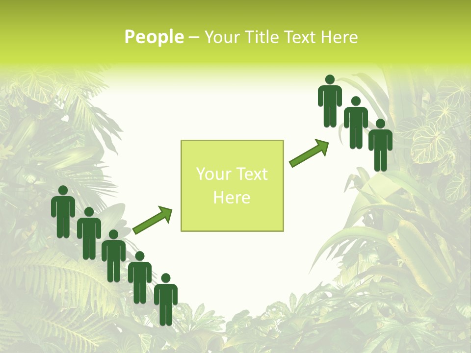 Tropical Plants Garden Blank Space PowerPoint Template