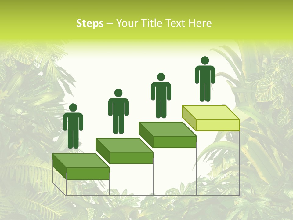 Tropical Plants Garden Blank Space PowerPoint Template