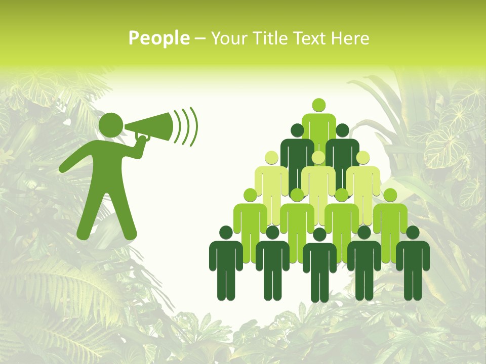 Tropical Plants Garden Blank Space PowerPoint Template