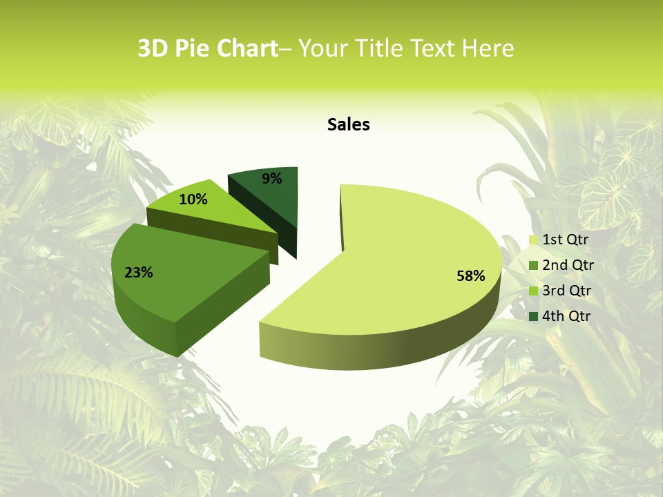 Tropical Plants Garden Blank Space PowerPoint Template