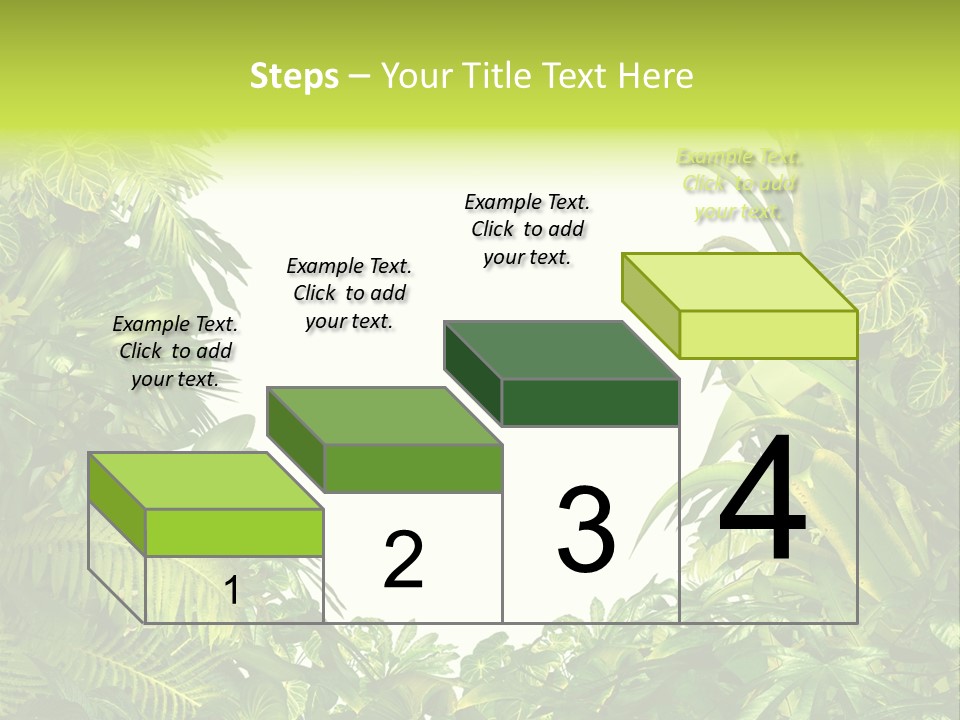 Tropical Plants Garden Blank Space PowerPoint Template