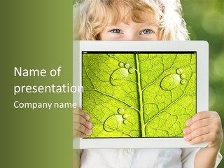 Space Leaf Earth PowerPoint Template