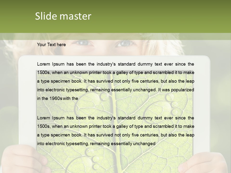 Space Leaf Earth PowerPoint Template