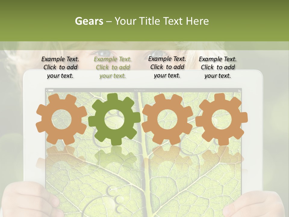 Space Leaf Earth PowerPoint Template