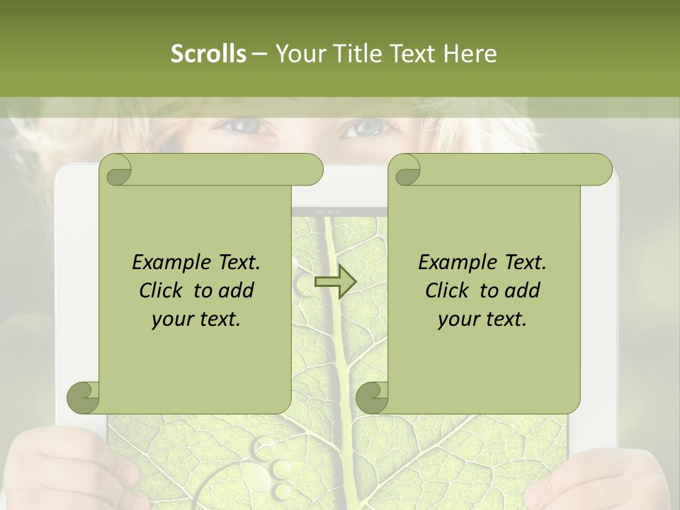 Space Leaf Earth PowerPoint Template