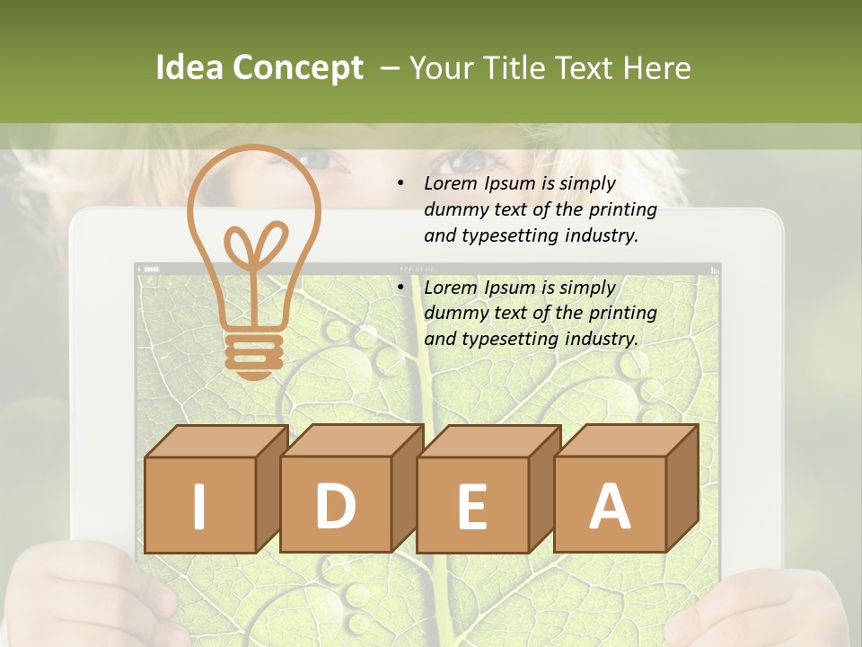 Space Leaf Earth PowerPoint Template