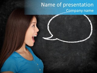 Talk Board Portrait PowerPoint Template