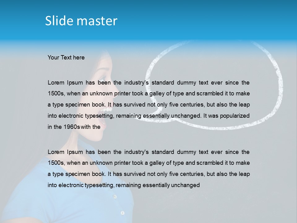 Talk Board Portrait PowerPoint Template