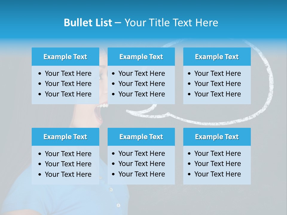 Talk Board Portrait PowerPoint Template