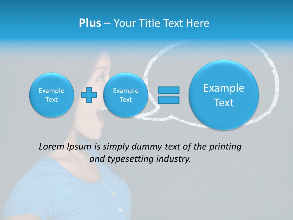Talk Board Portrait PowerPoint Template