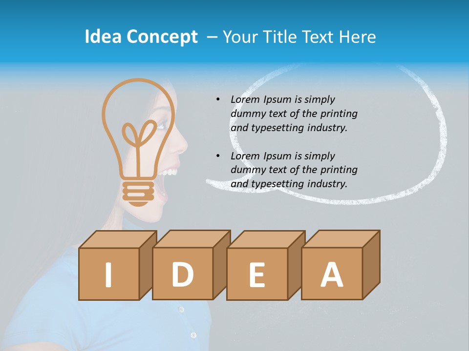 Talk Board Portrait PowerPoint Template