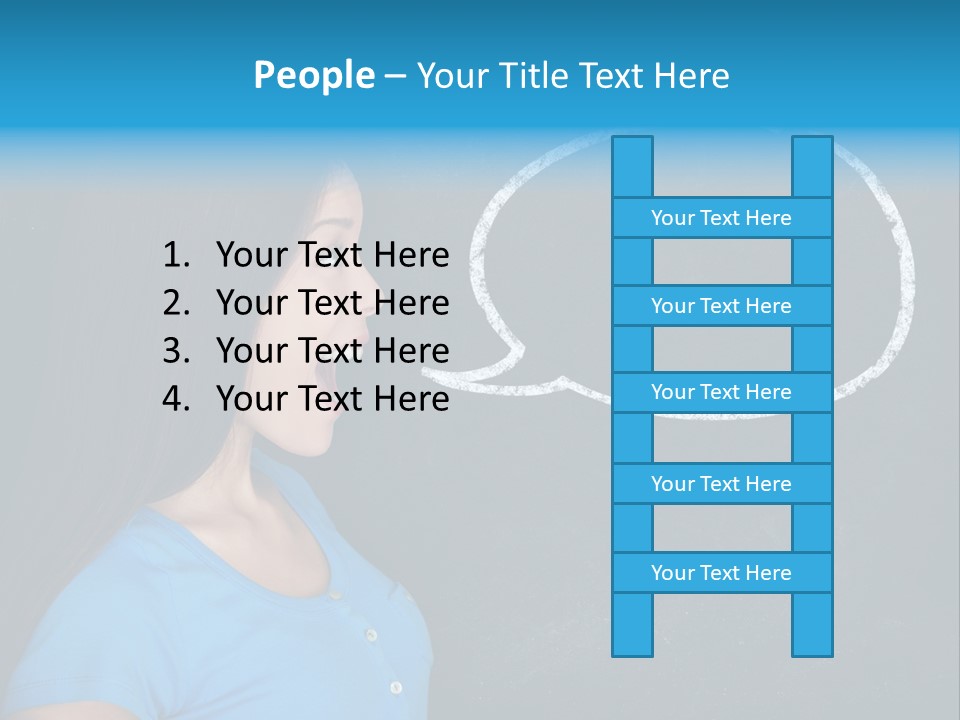 Talk Board Portrait PowerPoint Template