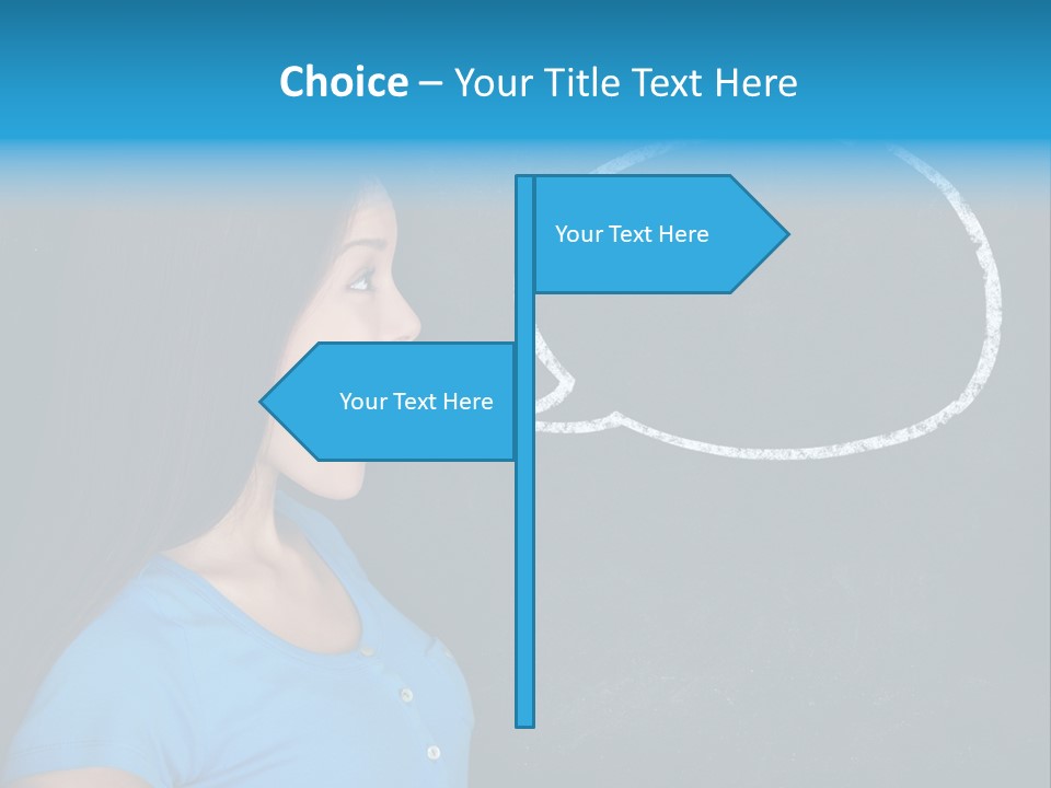 Talk Board Portrait PowerPoint Template