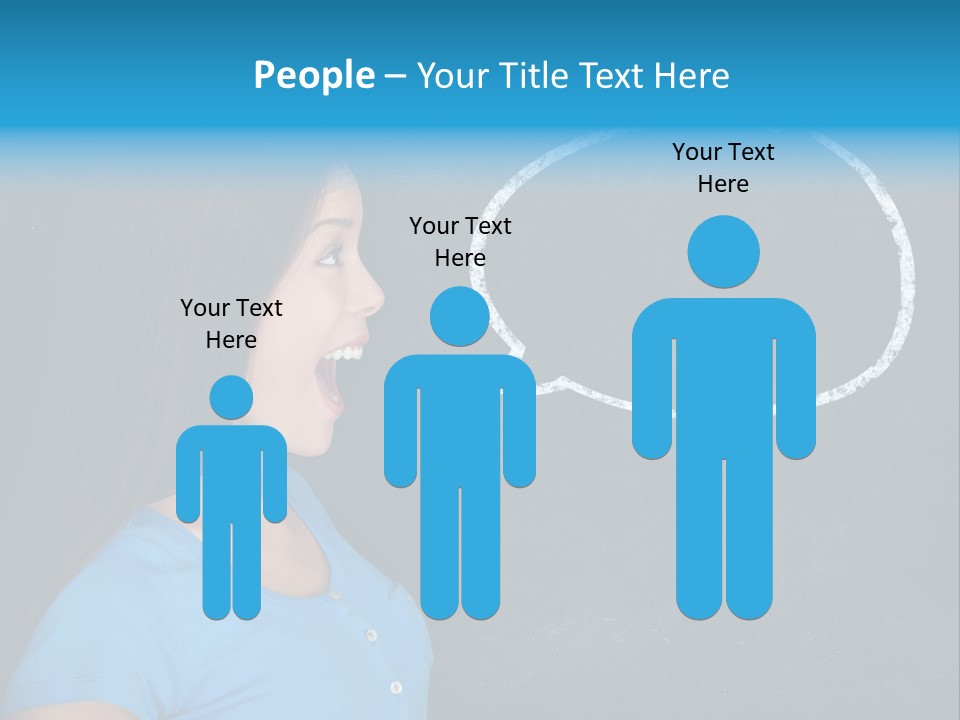 Talk Board Portrait PowerPoint Template