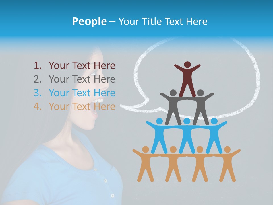 Talk Board Portrait PowerPoint Template