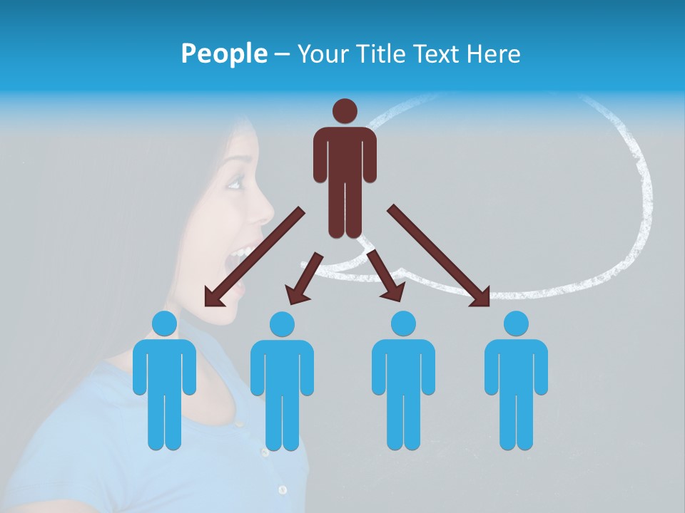 Talk Board Portrait PowerPoint Template