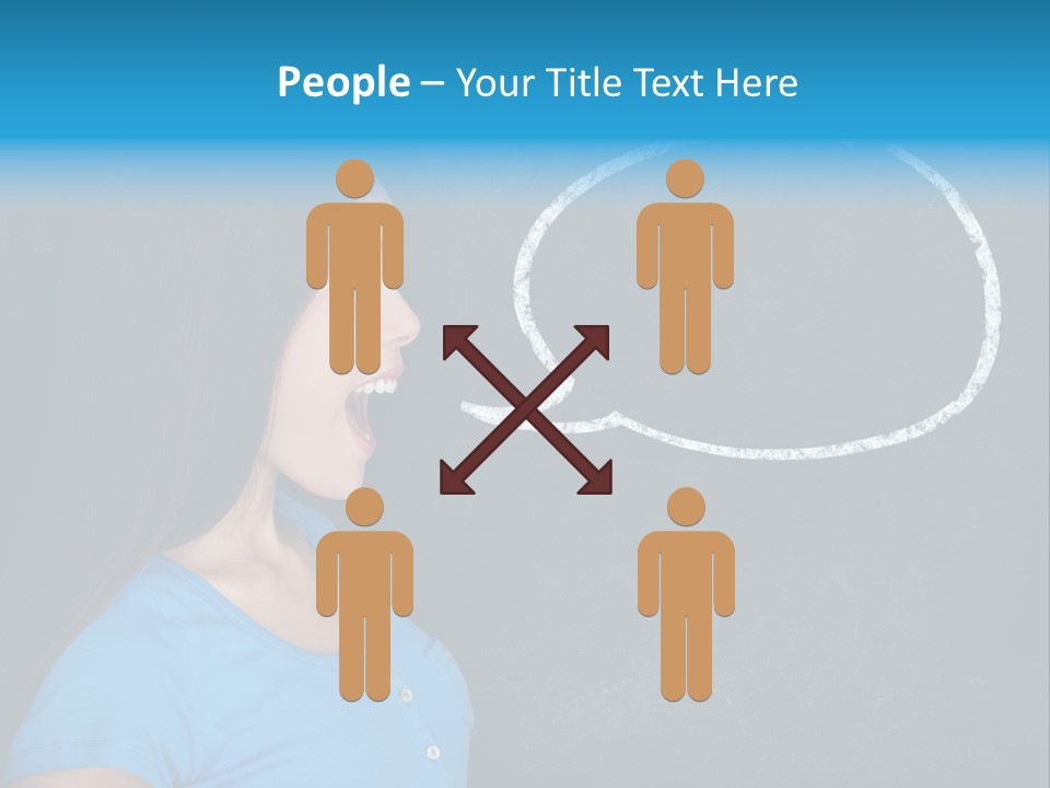 Talk Board Portrait PowerPoint Template