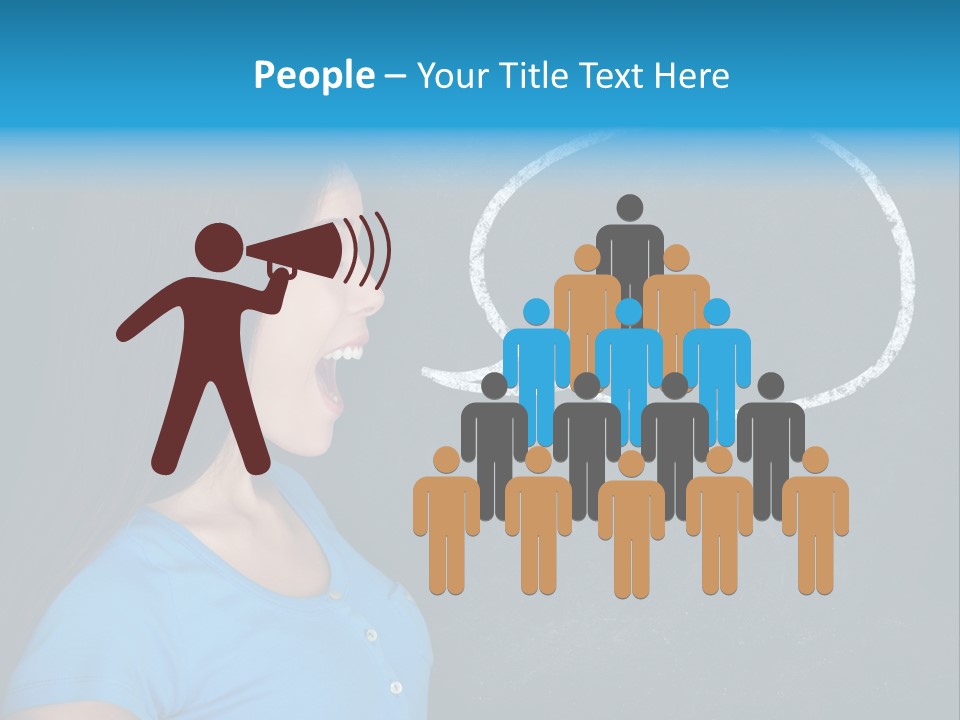 Talk Board Portrait PowerPoint Template