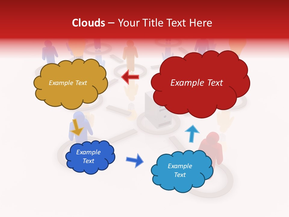 Cloud Group Crowd Ourcing PowerPoint Template