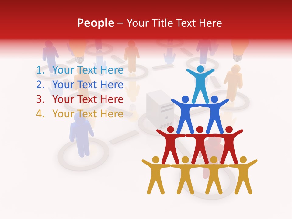 Cloud Group Crowd Ourcing PowerPoint Template