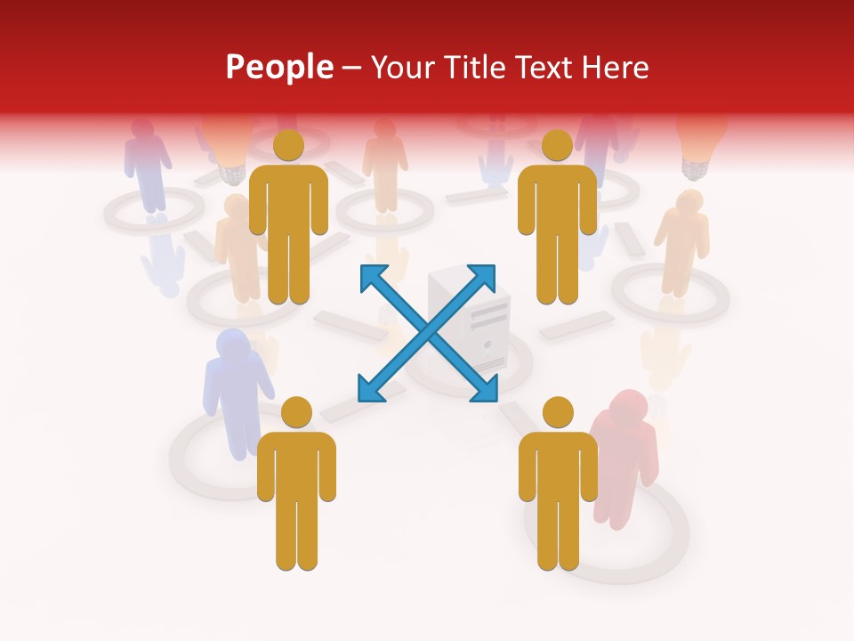 Cloud Group Crowd Ourcing PowerPoint Template