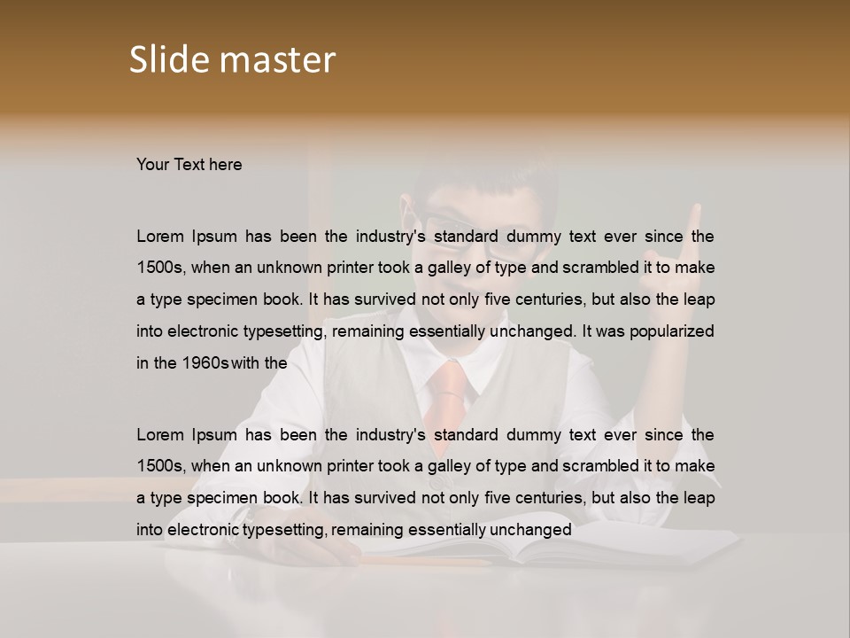 Children Fashion Curiosity Pencil PowerPoint Template