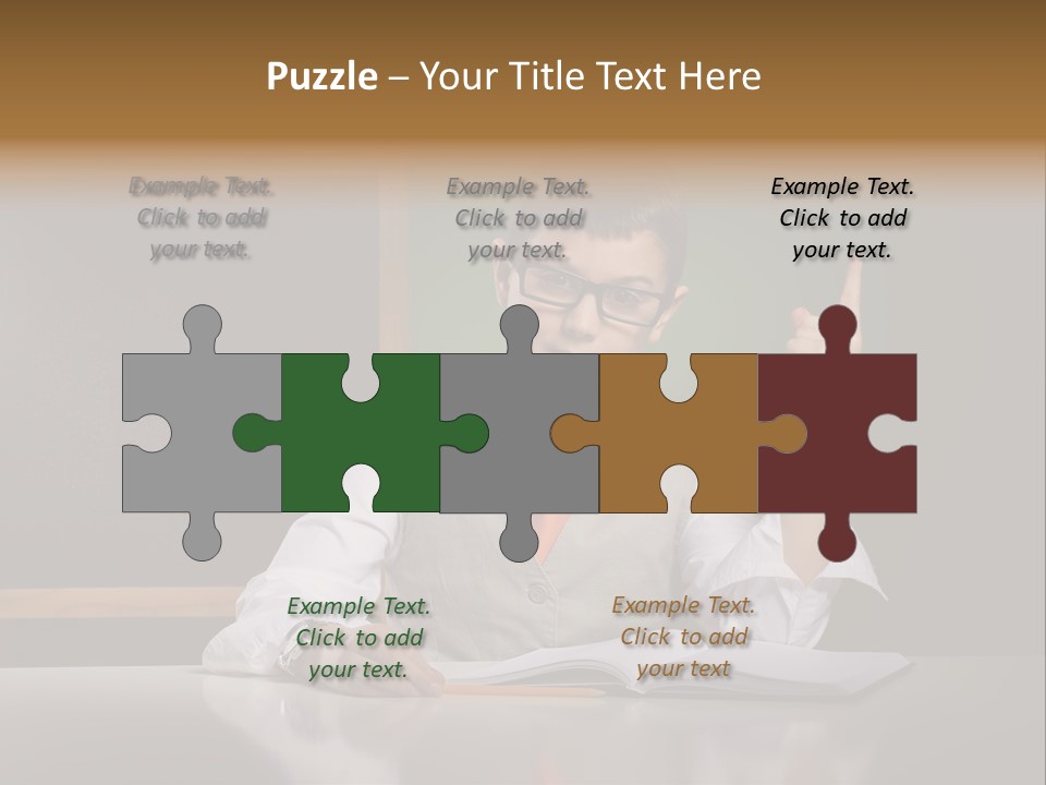 Children Fashion Curiosity Pencil PowerPoint Template