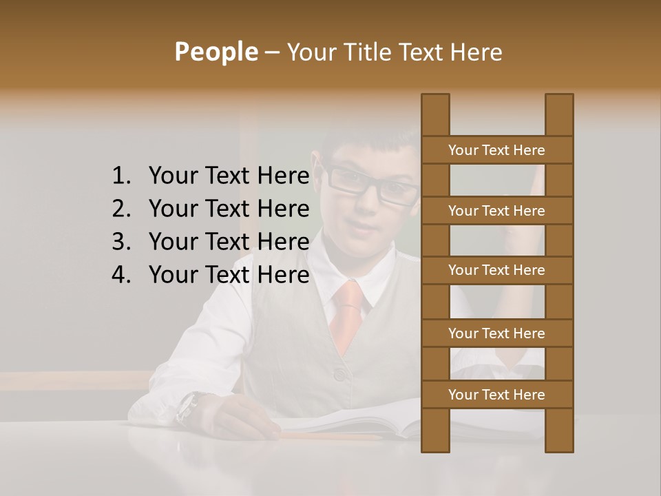 Children Fashion Curiosity Pencil PowerPoint Template