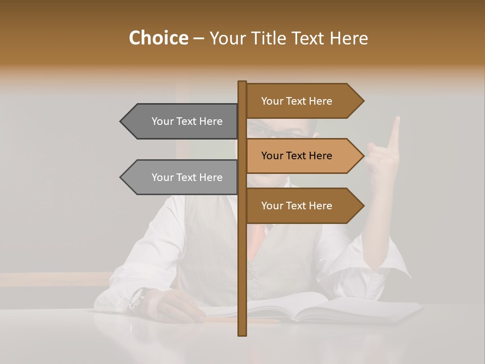 Children Fashion Curiosity Pencil PowerPoint Template