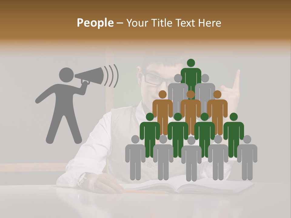 Children Fashion Curiosity Pencil PowerPoint Template