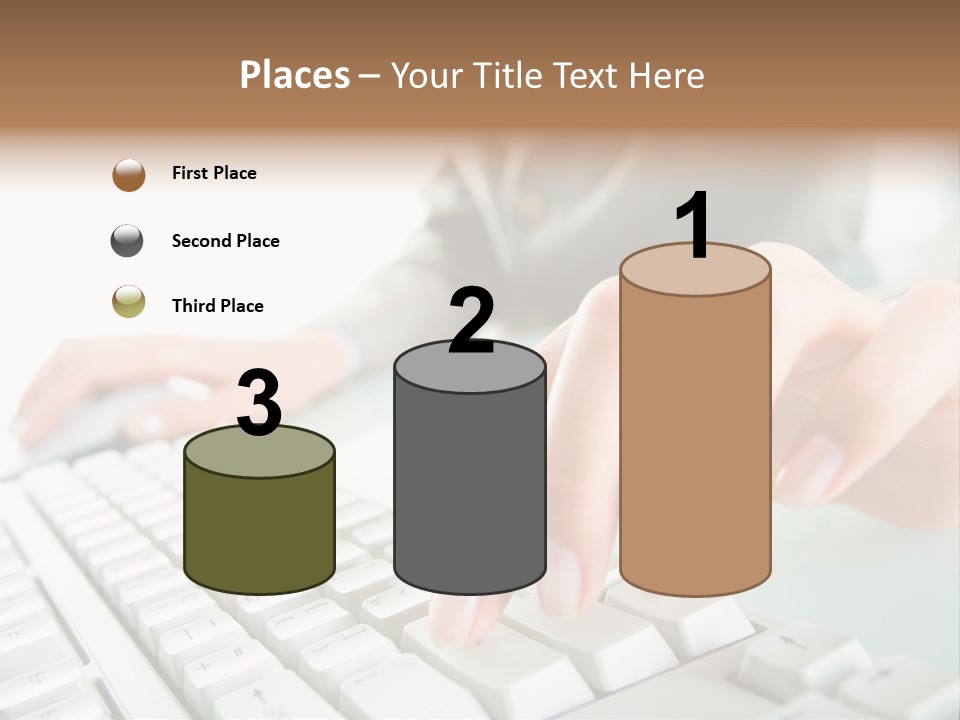 Closeup Board Button PowerPoint Template