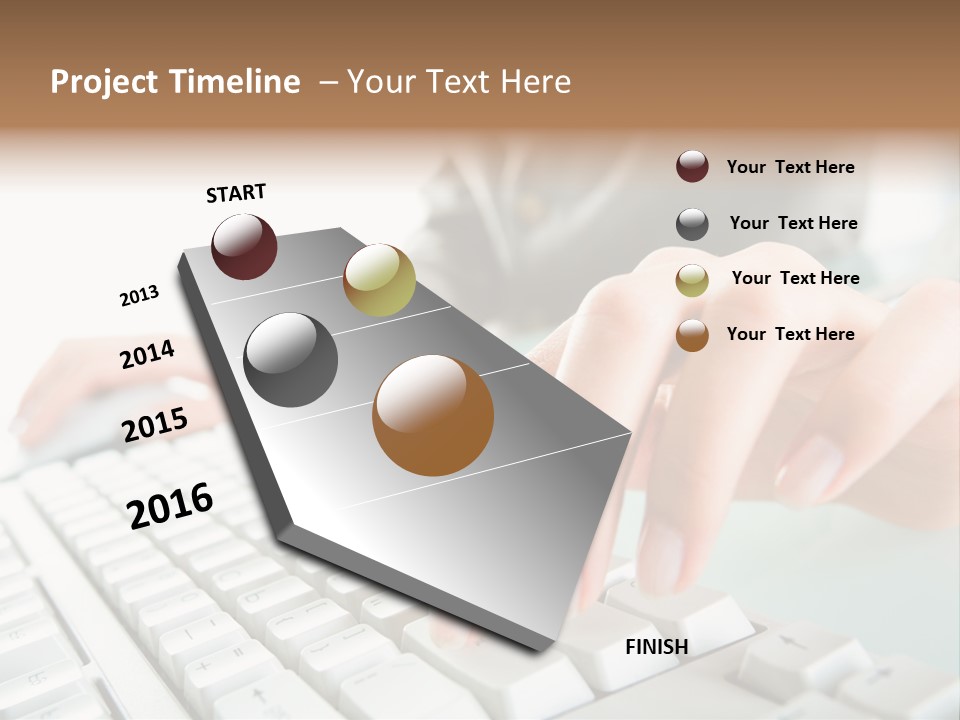 Closeup Board Button PowerPoint Template