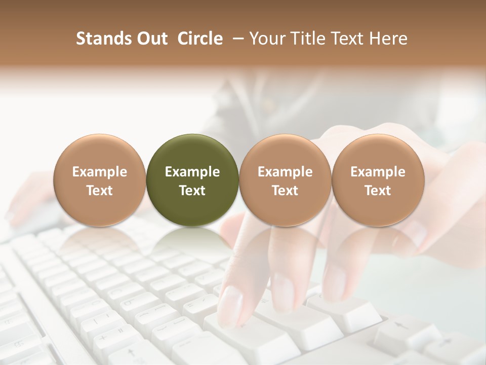 Closeup Board Button PowerPoint Template