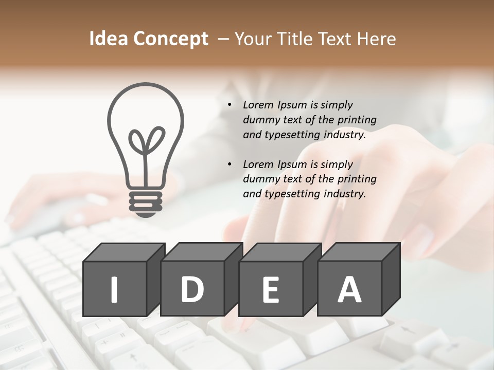 Closeup Board Button PowerPoint Template